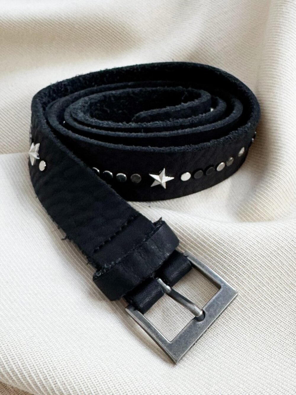Zadig & Voltaire Stars Studded Belt in Black, size "2" (S/M)
